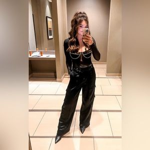 A New Day, Women's High Rise Satin Cargo Pant